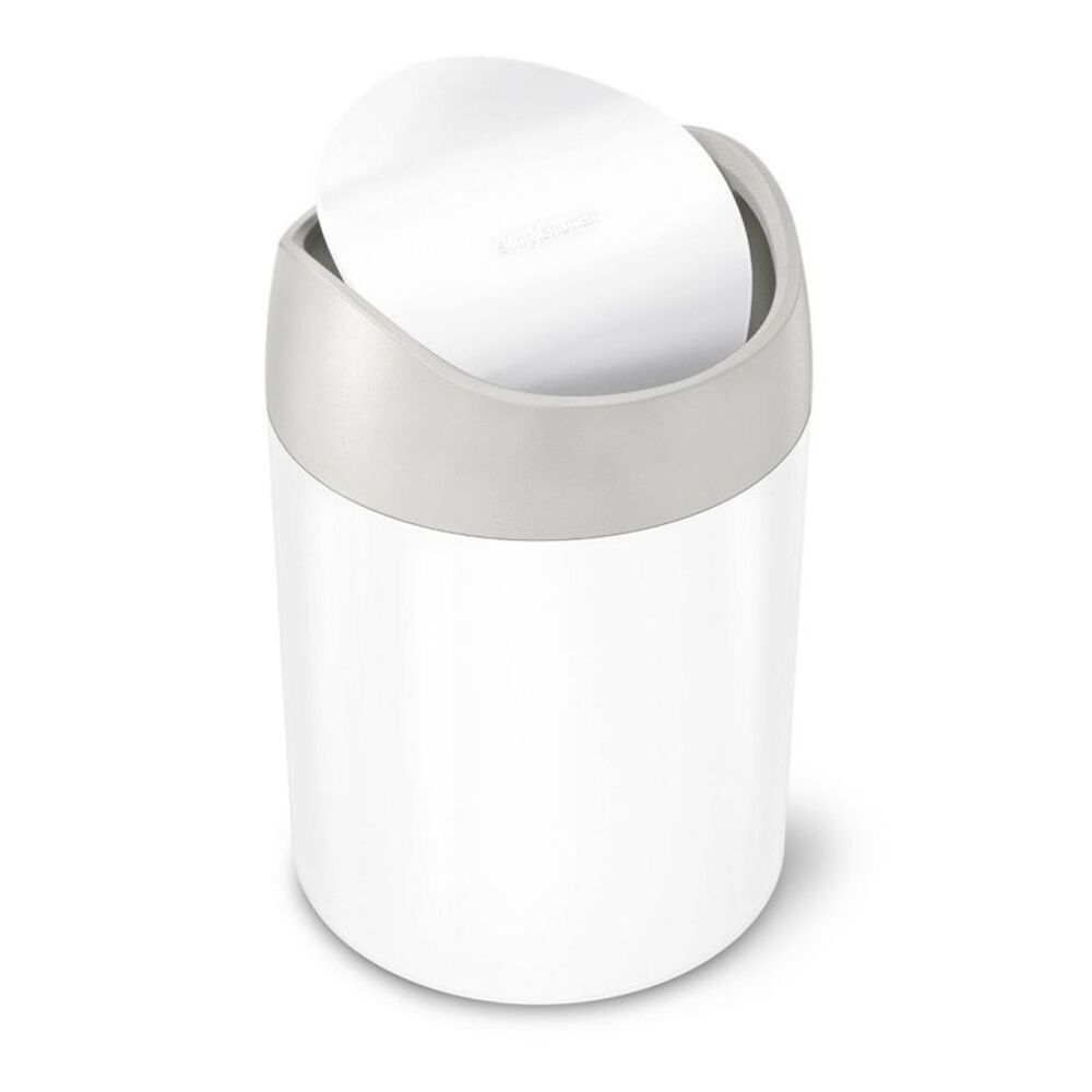 simplehuman -  1.5L Countertop Can White White